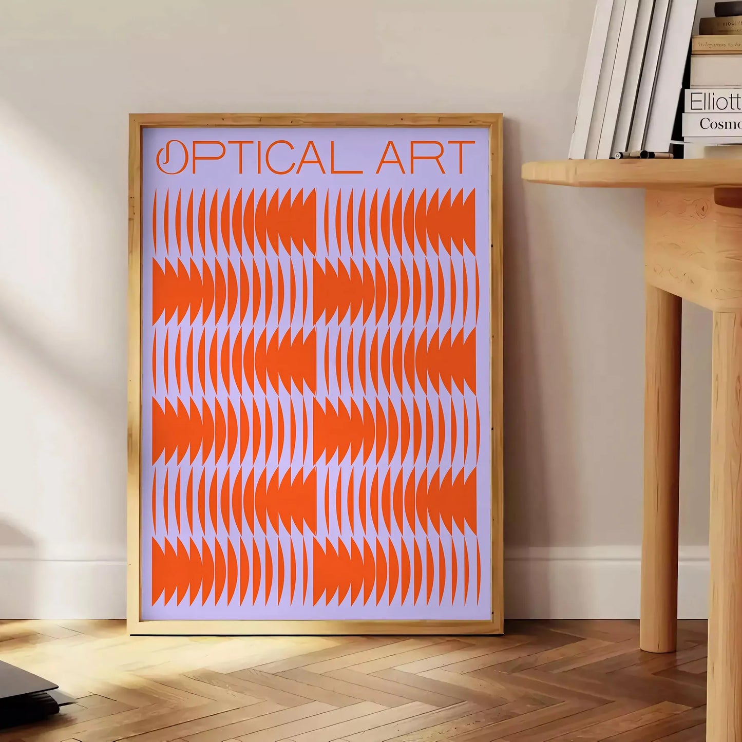 vibrant fusion orange blue modern art poster stunning piece wall bold touch space perfect gift lovers decor eye artwork available frame