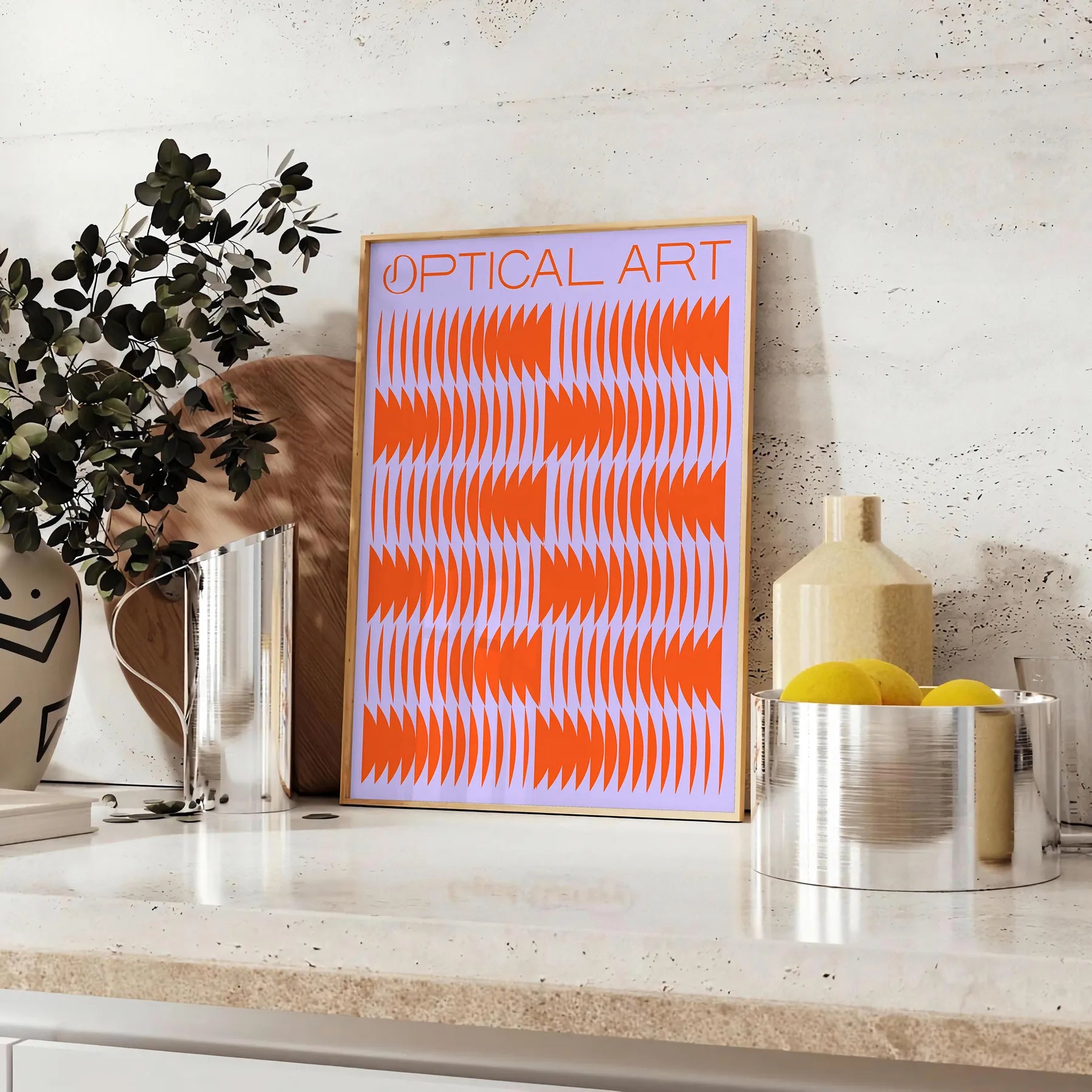 vibrant fusion orange blue modern art poster stunning piece wall bold touch space perfect gift lovers decor eye artwork available frame